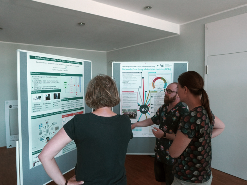 Poster presentations at the research data marketplace. Credits, Copyright: FDM.SH; Fotos: Leon Voigt.